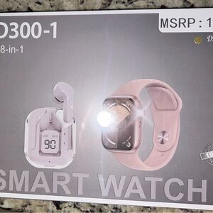 Pink Smart Watch and Earbuds Set